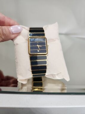 Emile Pequignet Gold & Black Dress Watch - Made In France 7622390 New Battery